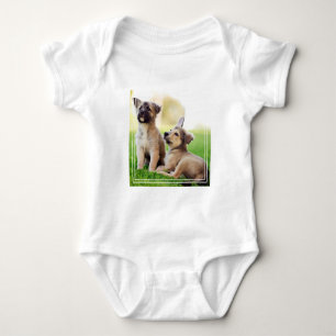 Two German Shepherd Puppies Baby Bodysuit