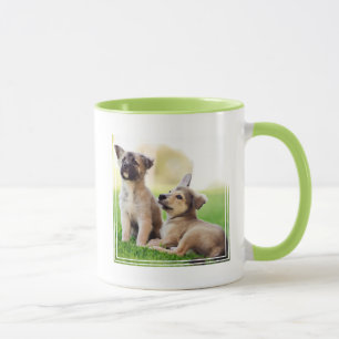 Two German Shepherd Puppies Mug
