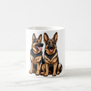 Two German Shepherds Coffee Mug