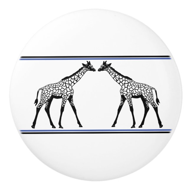 Two Giraffe Child Drawer Pull (Front)
