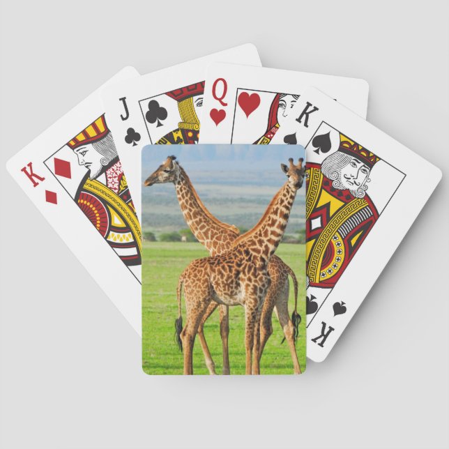 Two Giraffes Playing Cards (Back)
