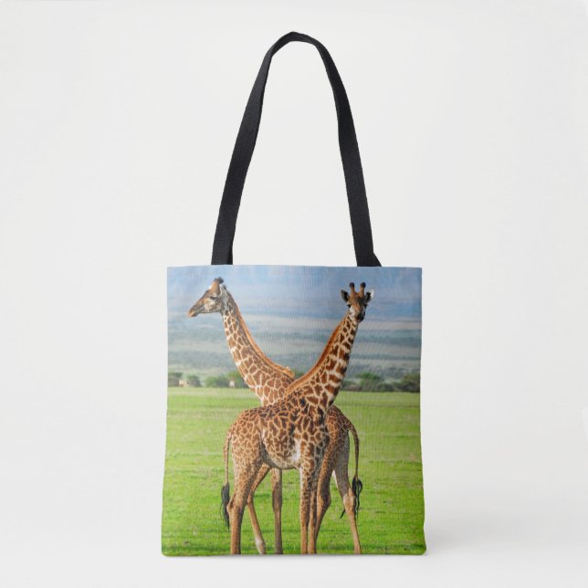 Two Giraffes Tote Bag (Front)