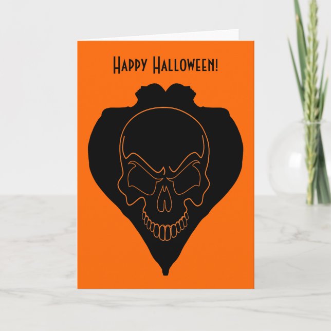 Two Girls And Skull Card (Front)