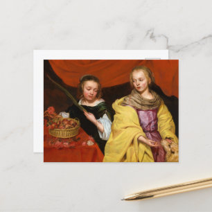 Two Girls as Saint Agnes and Saint Dorothea Postcard