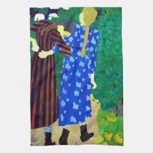 Two Girls, Edouard Vuillard Kitchen Towel