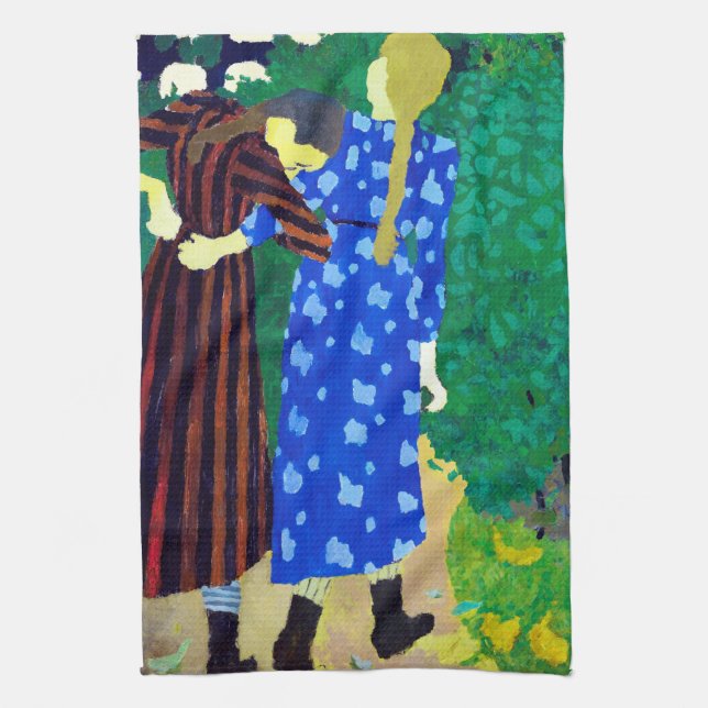Two Girls, Edouard Vuillard Kitchen Towel (Vertical)