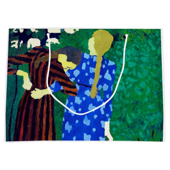 Two Girls, Edouard Vuillard Large Gift Bag (Front)