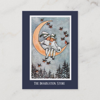 Two Girls on the Moon Imaginative Business Card