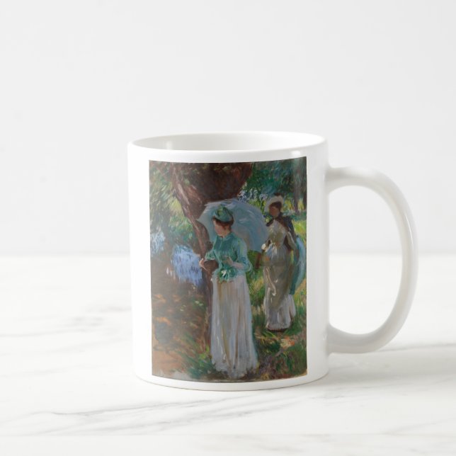 Two Girls with Parasols Coffee Mug (Right)