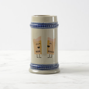 Two Glasses Announcing Beer Season Stein