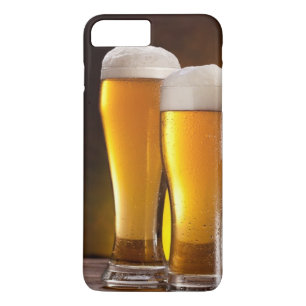 Two glasses of beers on a wooden table Case-Mate iPhone case