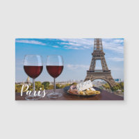 Two glasses of wine in cafe in Paris