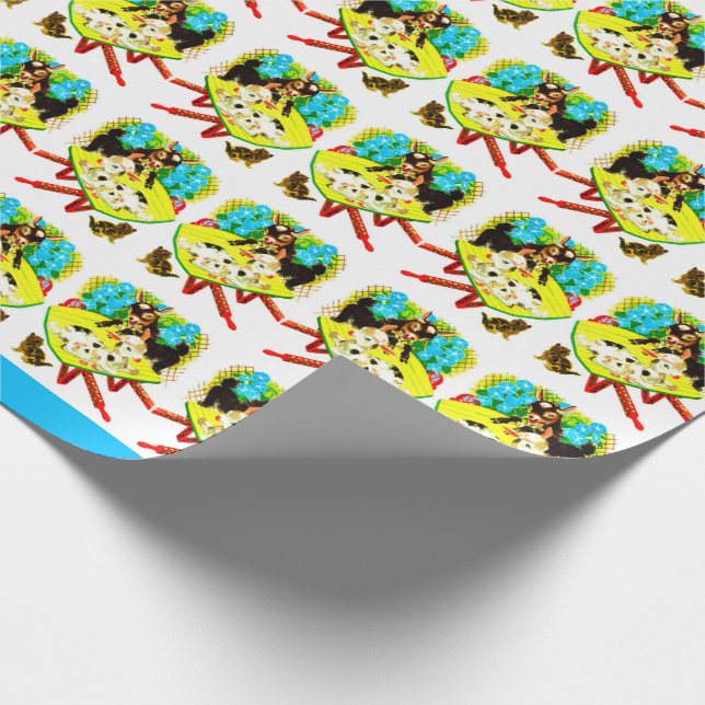  two goats one kitten wrapping paper (Corner)