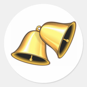 Two Golden Bells Classic Round Sticker
