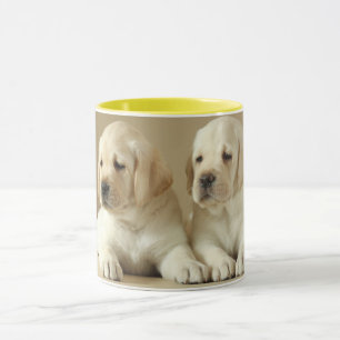 Two Golden Labrador Puppies Mug