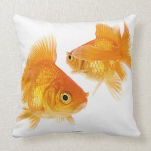 Two Goldfish Crossing Each Other Throw Pillow