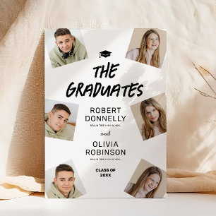 Two Graduates Photo Joint Graduation Invitation