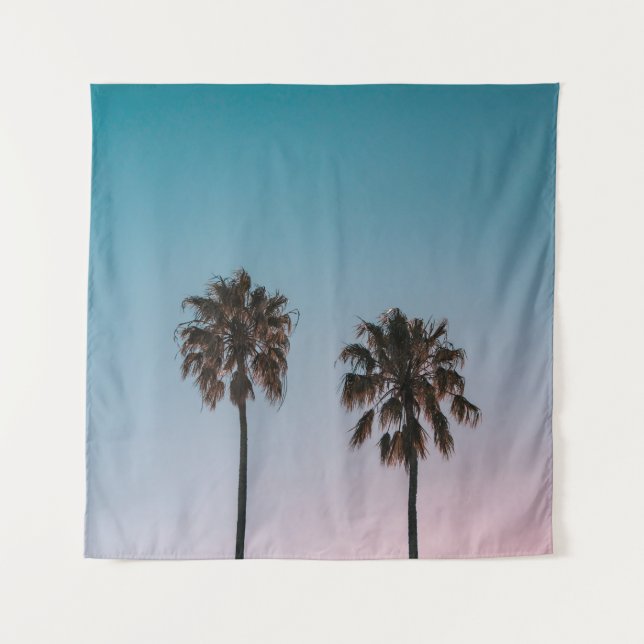 TWO GREEN PALM TREES TAPESTRY (Front)