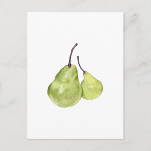 Two Green Pears Postcard