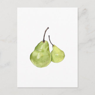 Two Green Pears Postcard