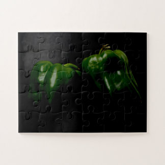 Two Green Peppers 11x14 30pc jpcna Jigsaw Puzzle