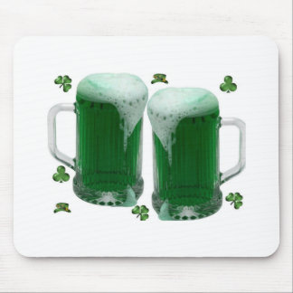 two green st patrick beers mousemat mouse pad