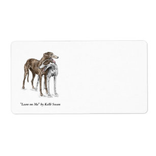 Two Greyhound Friends Dog Art