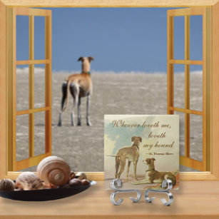 Two Greyhounds / Famous St. Thomas More Quote Tile