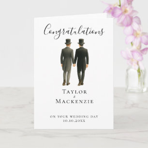 Two Grooms Congratulations on Your Wedding Day Card