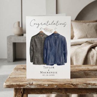 Two Grooms Congratulations on Your Wedding Day Card