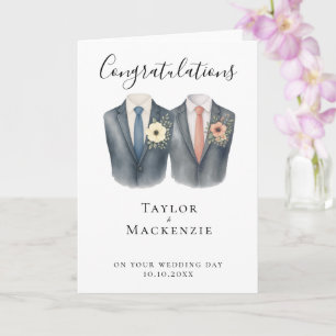 Two Grooms Congratulations on Your Wedding Day Card
