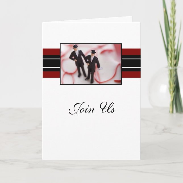 Two Grooms Custom Wedding Invitations (Front)