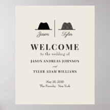 Two Grooms Gay Wedding Welcome