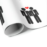 Two Grooms In Ties Wedding Wrapping Paper<br><div class="desc">Mr and Mr silhouette Gay Wedding gift wrap paper .. perfect for the two grooms .. mister and mister wrapping paper roll for the civil ceremony / wedding / anniversary from Ricaso</div>