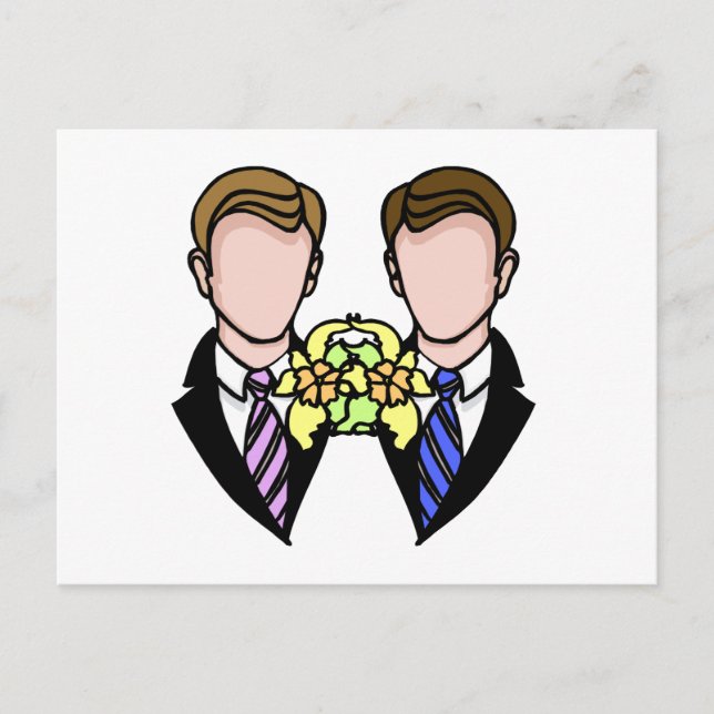 Two Grooms Postcard (Front)
