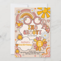 Two Groovy 70s Flower Power Rainbow Birthday Party