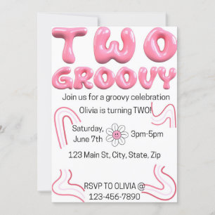 Two Groovy Birthday Invitation