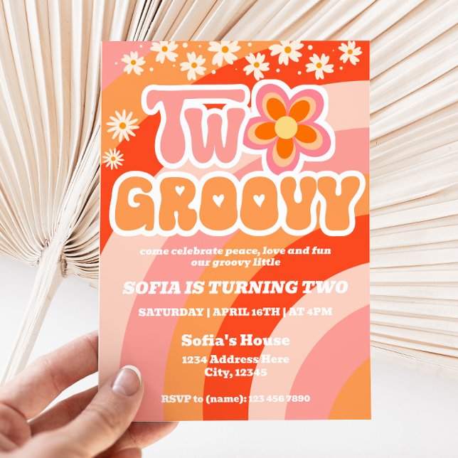 Two Groovy Birthday Invitation (Creator Uploaded)