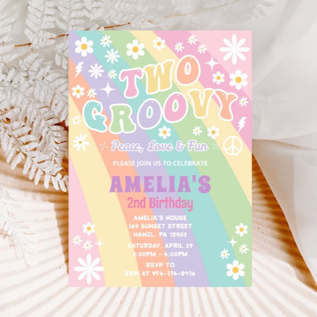 Two groovy birthday invitation (Creator Uploaded)