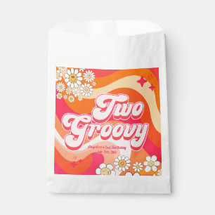 Two Groovy Colorful Girly Birthday  Favour Bag