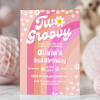 Two Groovy Daisy Rainbow 2nd Birthday