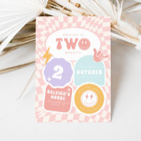 Two Groovy | Girls 2nd Retro Skater Birthday