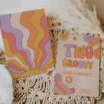Two Groovy Invitation | Groovy Birthday Invitation<br><div class="desc">Two Groovy Birthday Invitation.
Ready to be personalized by you!</div>