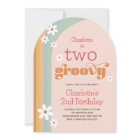 Two Groovy Retro Daisies Girl's 2nd Birthday