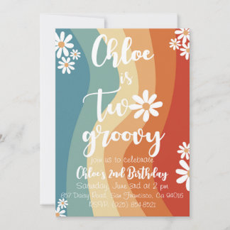 Two Groovy Retro Invitation