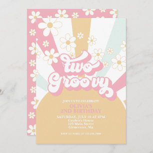 Two Groovy Retro Sunshine Summer Invitation