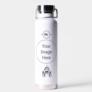 Two Guard Dog Monogram Water Bottle