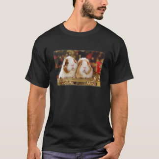 Two guinea pigs wish Merry Christmas  T-Shirt