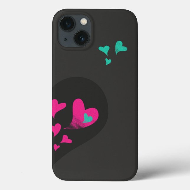 Two halves make one Heart Matching Couple Case-Mate iPhone Case (Back)