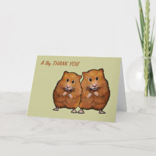 Two Hamsters: Thank You From Both Of Us Card